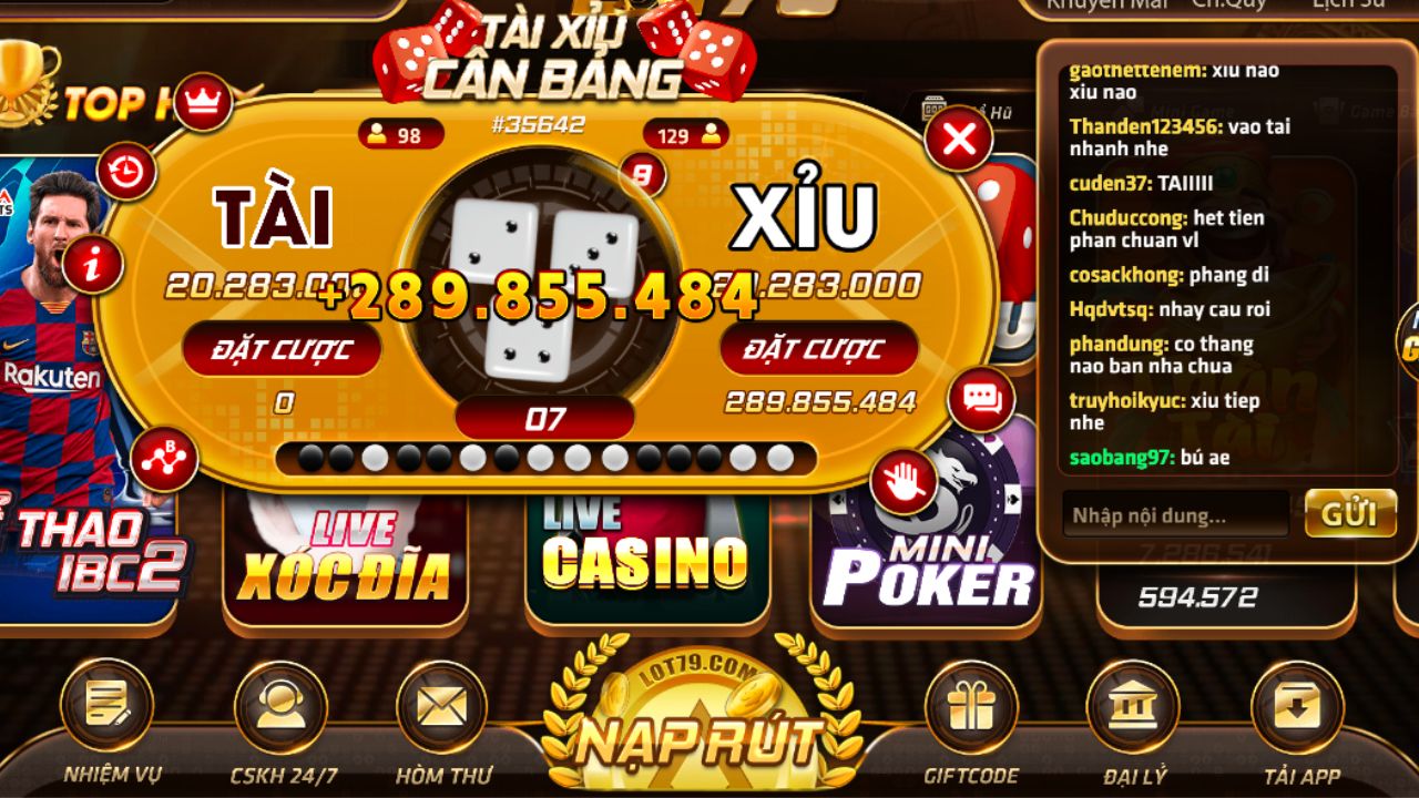 Luật chơi tài xỉu cân bảng